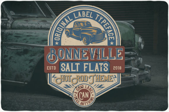 Bonneville Font: A Vintage Display Typeface for Creative Products