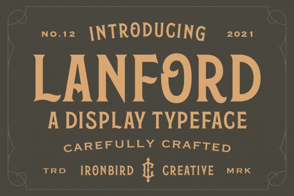 Discover Lanford: An Imposing Vintage Display Typeface