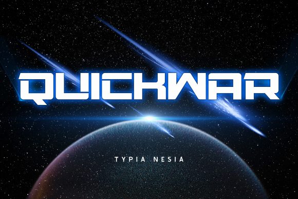 Quickwar: A Futuristic Display Font for Digital Designers