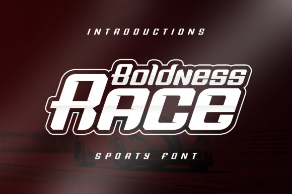 Testing Boldness Race: A Sporty Display Font for Bold Brands