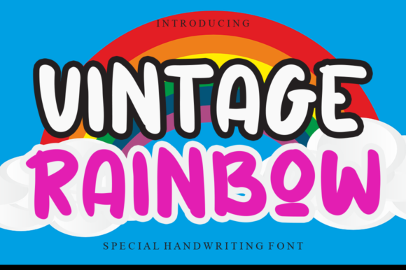 Vintage Rainbow: A Display Font for Handmade Joy